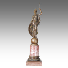 Mitologia Figura Antiga Estátua Athena Bronze Escultura TPE-269